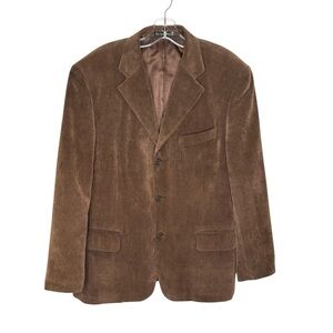Byblos Men's Tan Corduroy Blazer, Italian, cotton, 3 button, size 44